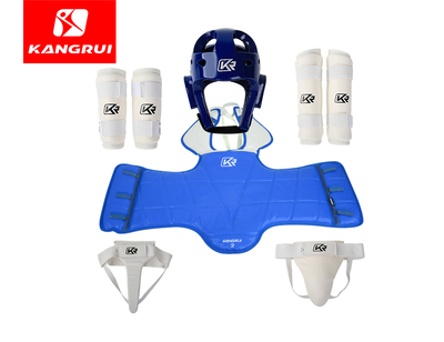 KT56跆拳道护具套装蓝色